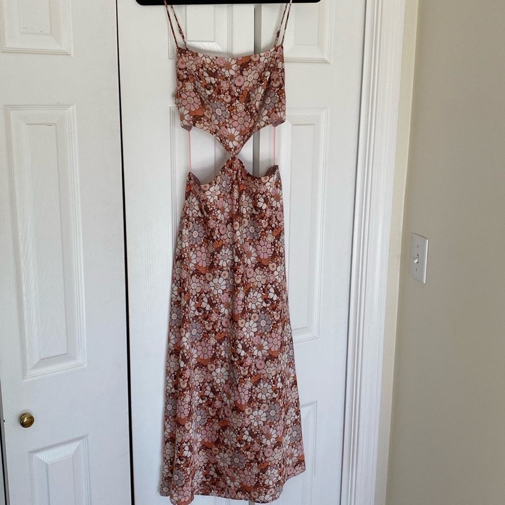 Cotton Candy Floral Tiered Midi Sundress